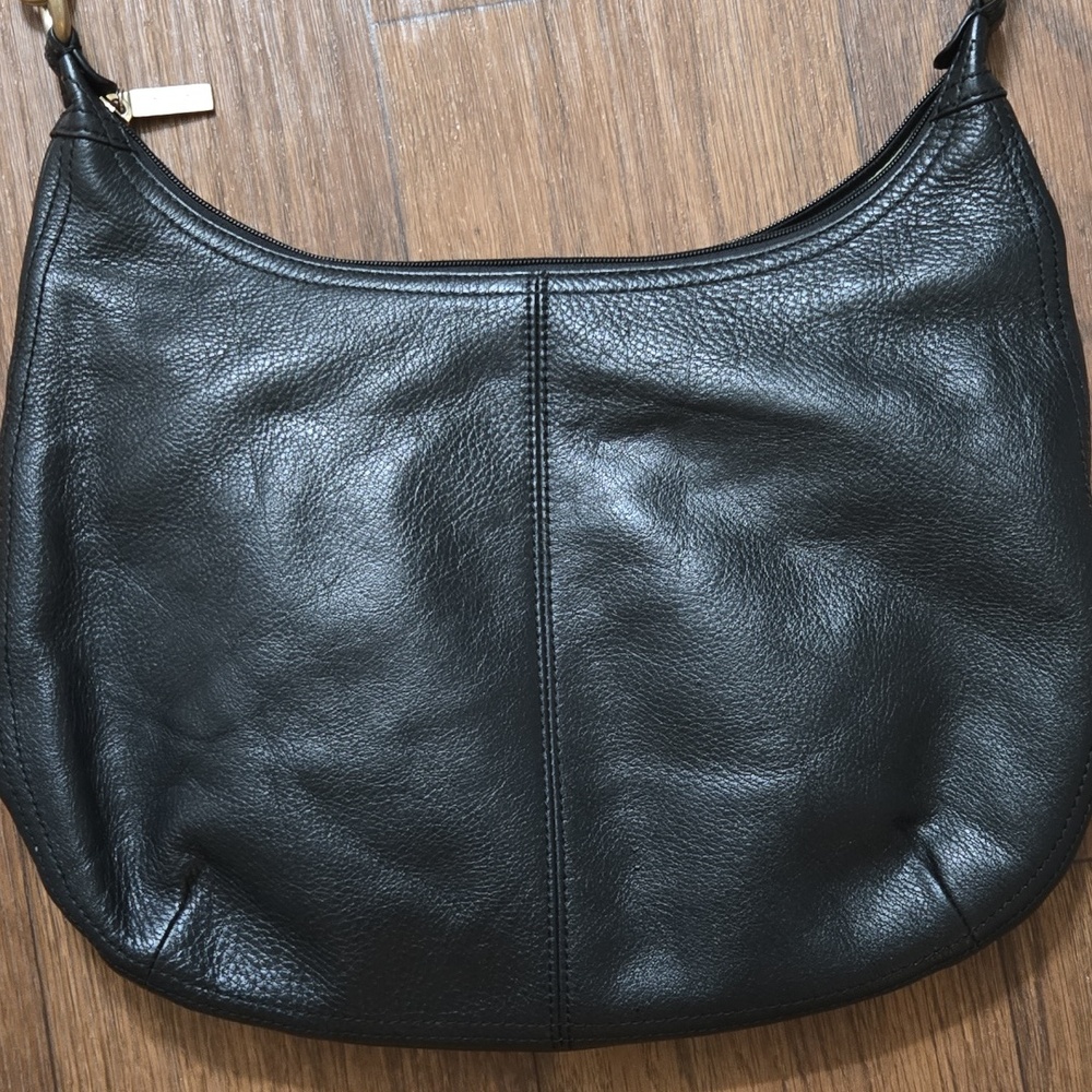 HOBO Black Leather Shoulder Bag/ 10.5 By 15 Inches Wide - Picture 6 of 7
